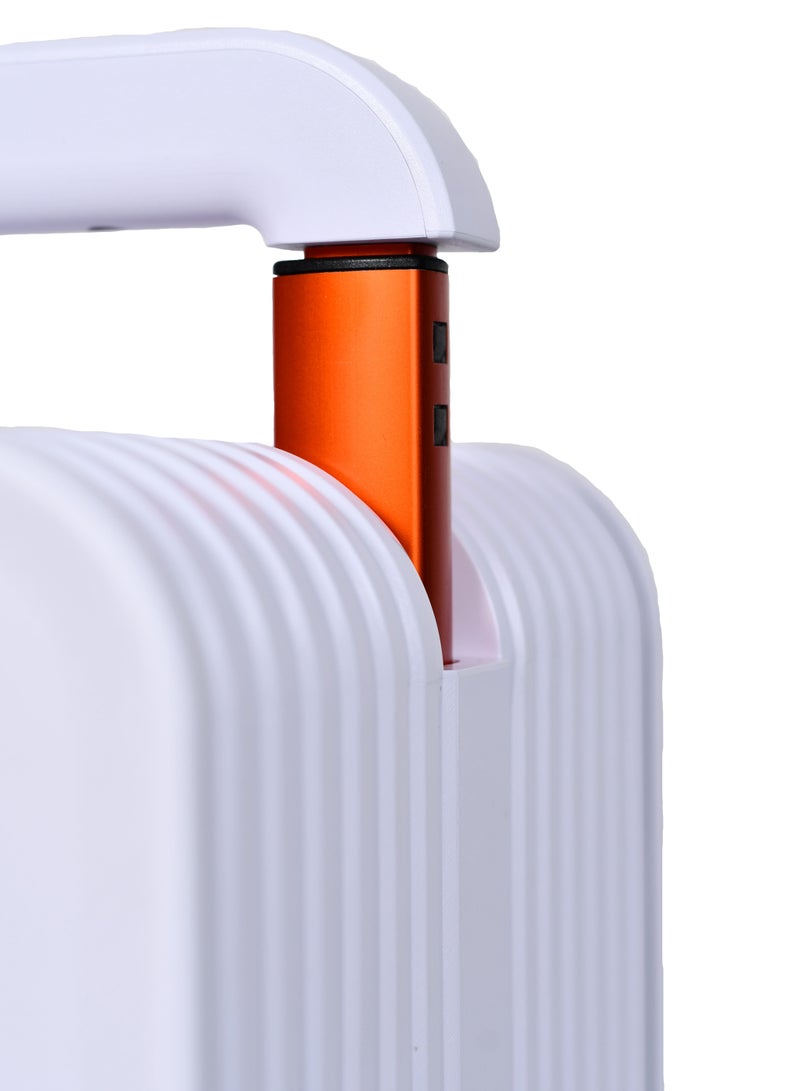 مورانو حقيبة سفر متينة للجنسين من Morano خفيفة الوزن، حقيبة باربع بعجلات دوارة مع قفل مدمج من TSA (أبيض Carry-On 20-Inch) مقاسات  طول 35 سم*عرض 21سم*إرتفاع 49سم - Image 3