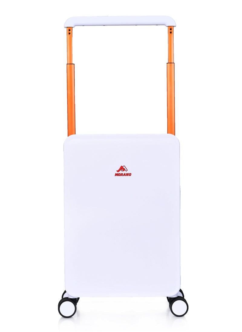 MORANO - Lightweight modern Morano travel bag made of hard polycarbonate material White Size: 35 cm x 21 cm x 49 cm - Image 1