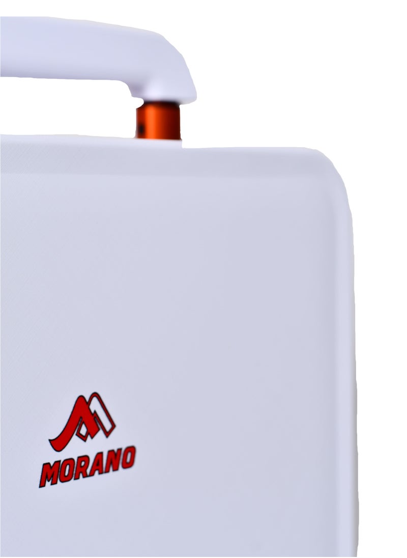 MORANO - Lightweight modern Morano travel bag made of hard polycarbonate material White Size: 35 cm x 21 cm x 49 cm - Image 1