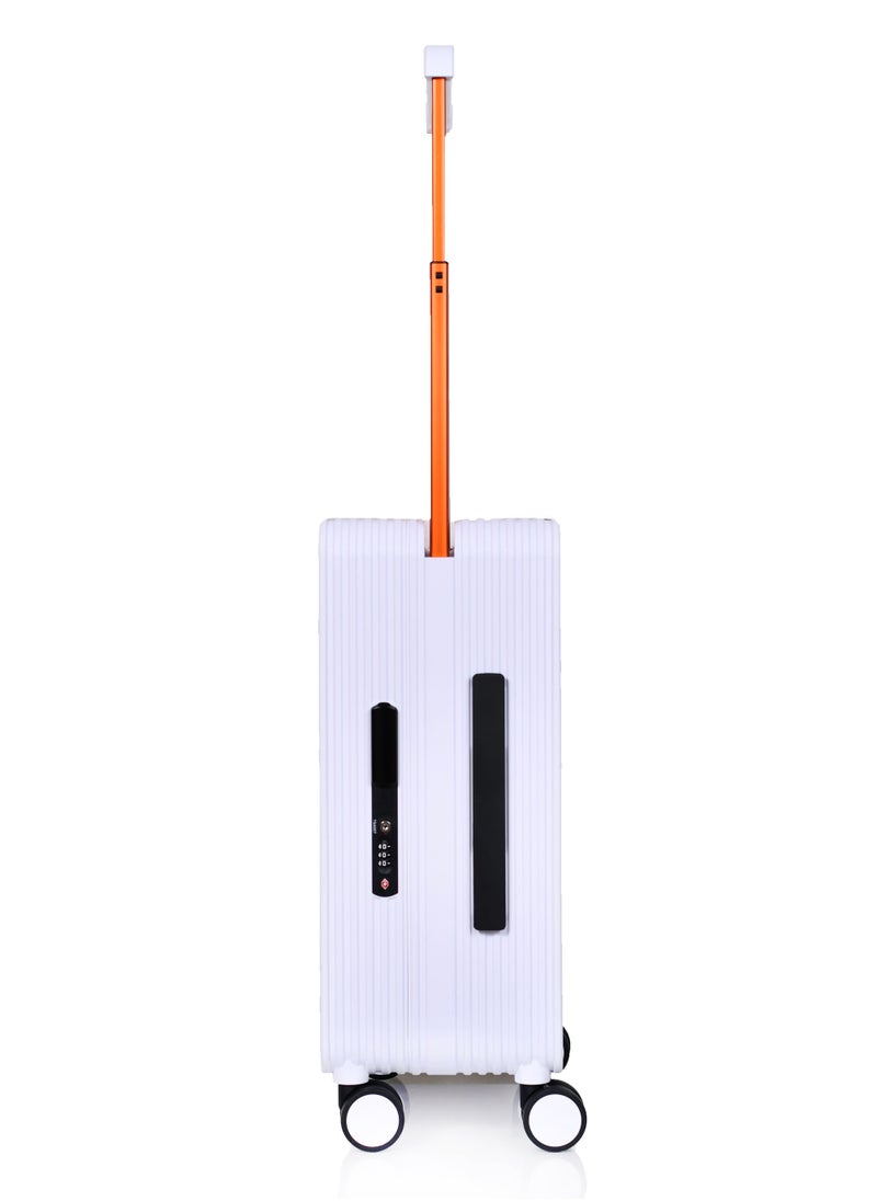 MORANO - Lightweight modern Morano travel bag made of hard polycarbonate material White Size: 35 cm x 21 cm x 49 cm - Image 1