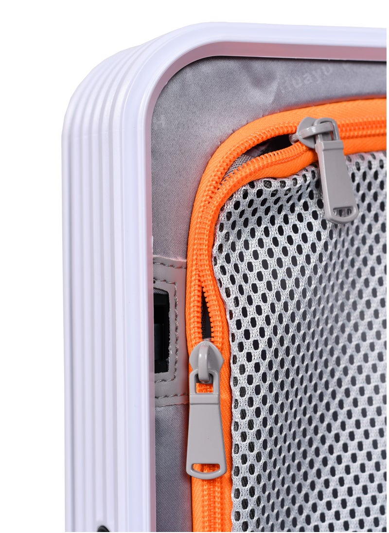 MORANO - Lightweight modern Morano travel bag made of hard polycarbonate material White Size: 35 cm x 21 cm x 49 cm - Image 1