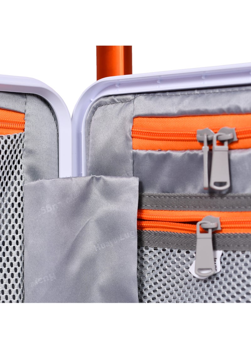 MORANO - Lightweight modern Morano travel bag made of hard polycarbonate material White Size: 35 cm x 21 cm x 49 cm - Image 1