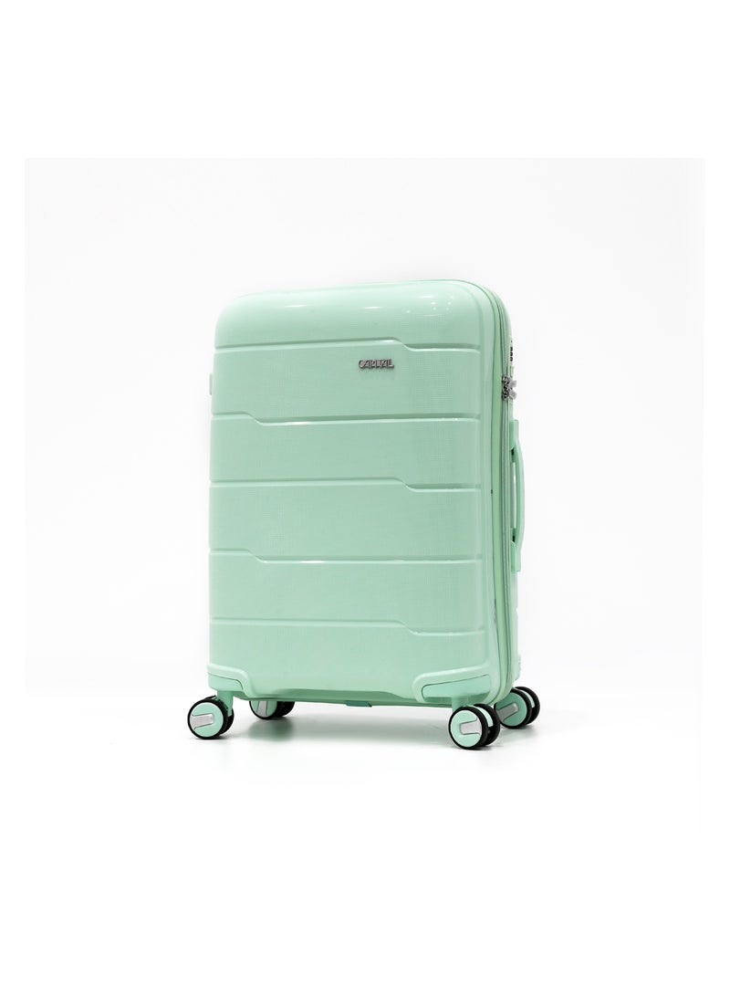CAPITAL CAPITAL 3-Piece Hard-Side Polypropylene Luggage Set – Lightweight, Durable, Spinner Trolley with TSA Lock,Green (S-20",M-24",L-28")  - Image 2