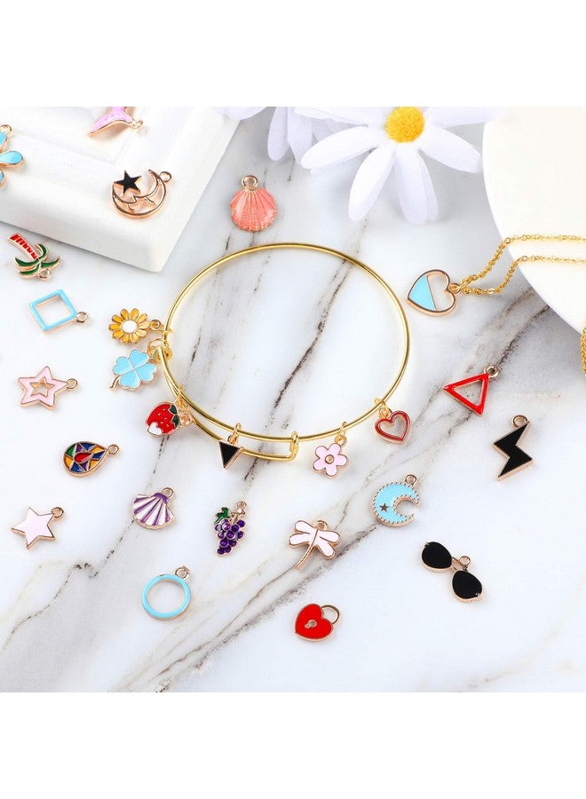 SANNIX 170Pcs Jewelry Making Charms Assorted Gold Plated Enamel Necklace Bracelet Charms Pendants For Diy Jewelry Making - Image 3