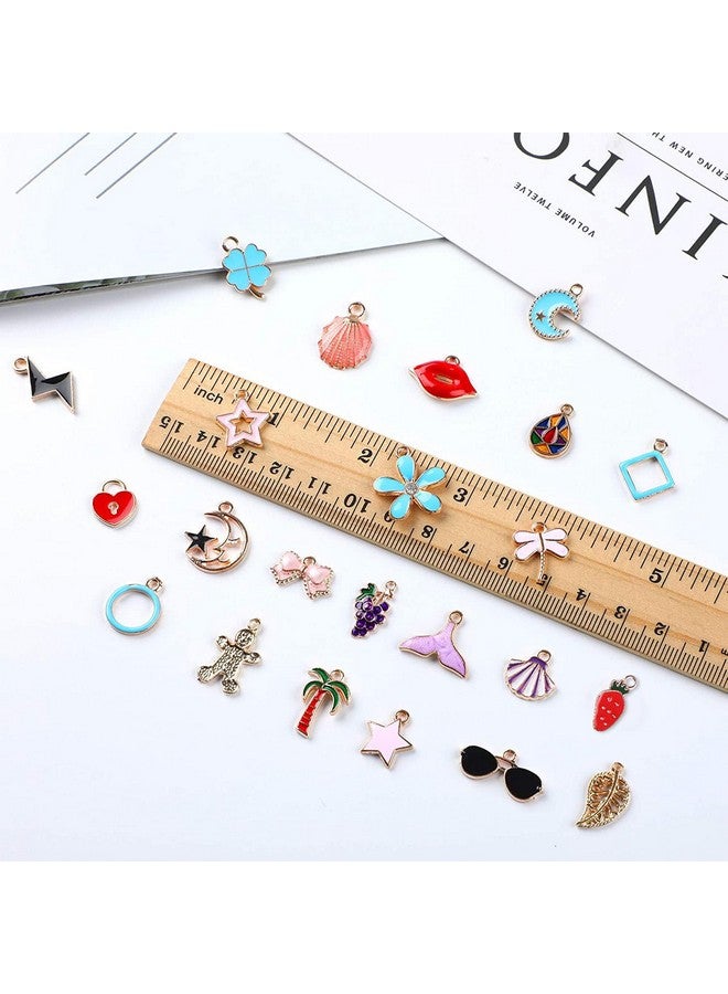 SANNIX 170Pcs Jewelry Making Charms Assorted Gold Plated Enamel Necklace Bracelet Charms Pendants For Diy Jewelry Making - Image 2