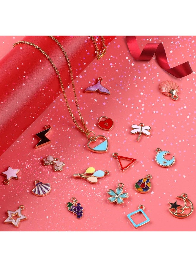 SANNIX 170Pcs Jewelry Making Charms Assorted Gold Plated Enamel Necklace Bracelet Charms Pendants For Diy Jewelry Making - Image 4