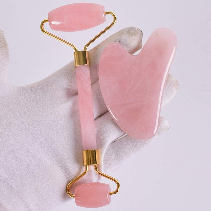 TechPro Gua Sha Facial Tool, Natural Jade Stone Guasha Board For SPA Acupuncture Therapy Trigger Point Treatment, Gua Sha Scraping Massager Tool, Face Roller And Manual Massage Stone For Skin Care - Image 5