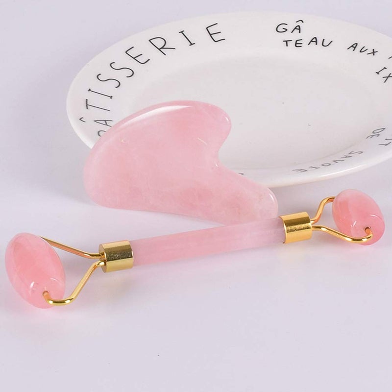 TechPro Gua Sha Facial Tool, Natural Jade Stone Guasha Board For SPA Acupuncture Therapy Trigger Point Treatment, Gua Sha Scraping Massager Tool, Face Roller And Manual Massage Stone For Skin Care - Image 2