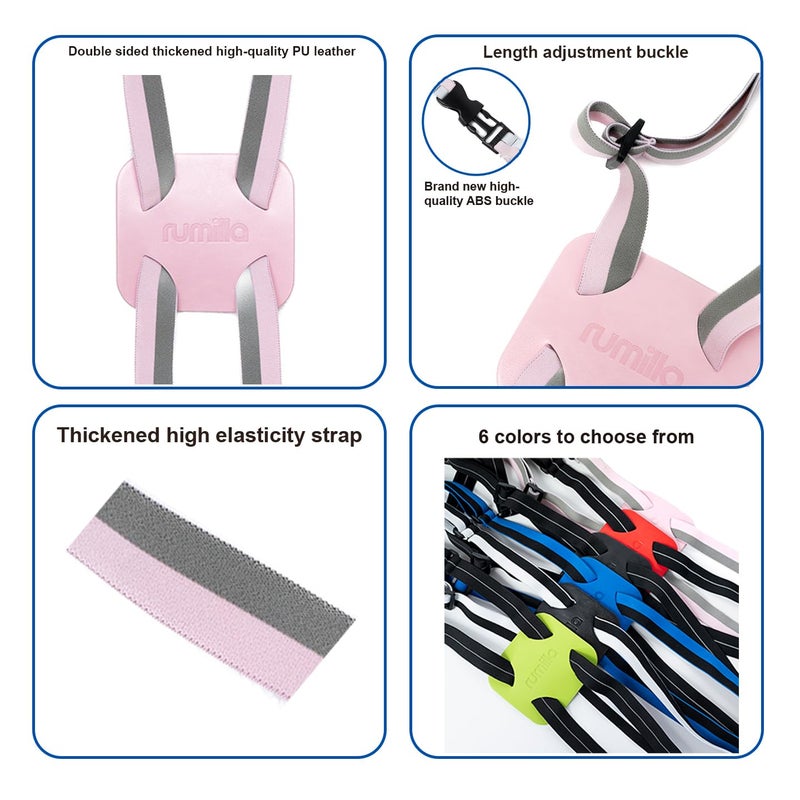RUMILLA Luggage Straps for Suitcases, Travel Accessories to Connect Two Suitcase, Add A Bag Luggage Strap for Carry On Luggages Adjustable Buckle Belt (Grey/Pink-1pcs) - Image 2