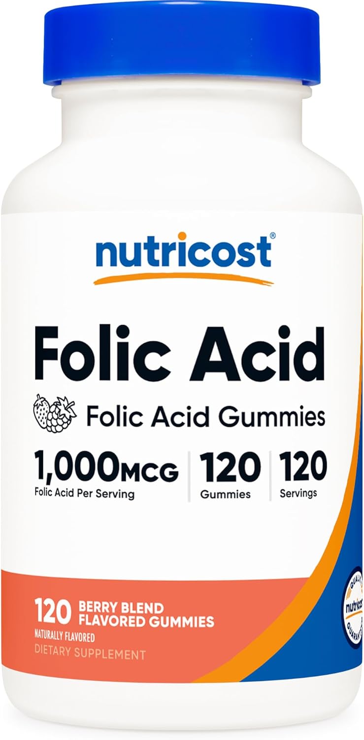 Nutricost Folic Acid Gummies 120 Count for Men and Women - Image 1