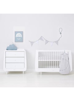 Snuz Pouch Sleeping Bag Fir Infant And Baby Clever Nappy Change Zip 100% Cotton For Temperatures If 21 - 23 Celsius Suitable From 0 To 6 Months Colour - White Maximum Baby Length 68 Cm  - Image 5