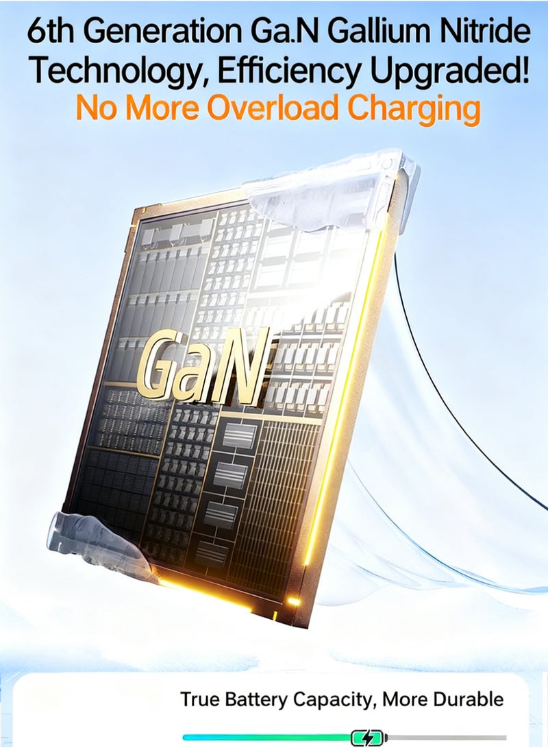 إكس ليفيل موصل USB-C، محول طاقة سريع بمنفذ USB-C مزدوج بقوة 35 واط، متوافق مع iPhone 17/17 Air/17 Pro/17 Pro Max/16/16 Pro/16 Pro Max/15/15 Pro Max/Samsung/Pad/Speaker/AirPods/iPad/Huawei/Xiaomi/Vivo/Oppo وغيرها. - Image 5