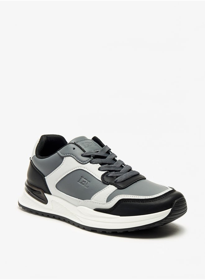 LBL by Shoexpress Men's Panelled Low Ankle Sneakers with Lace-Up Closure  - Image 1