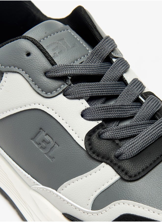 LBL by Shoexpress Men's Panelled Low Ankle Sneakers with Lace-Up Closure  - Image 5