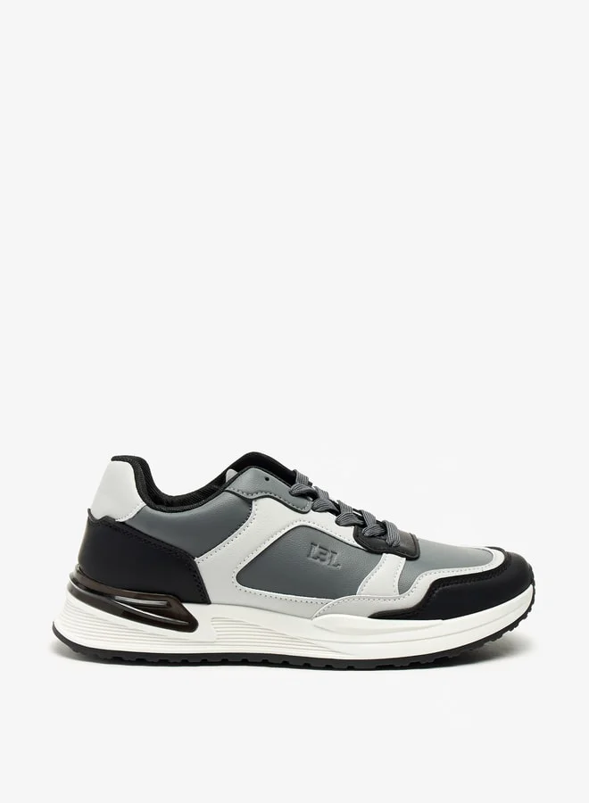 LBL by Shoexpress Men's Panelled Low Ankle Sneakers with Lace-Up Closure