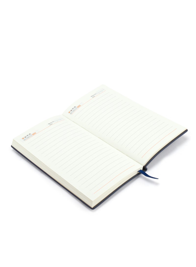 WISHWIND Elegant PU Leather Executive Journal Notebook – Premium Daily Diary for Men & Women | Compact 17.5x10 cm | Ideal for School, Travel, Business, Work & Home Writing (Blue, Small) - Image 3