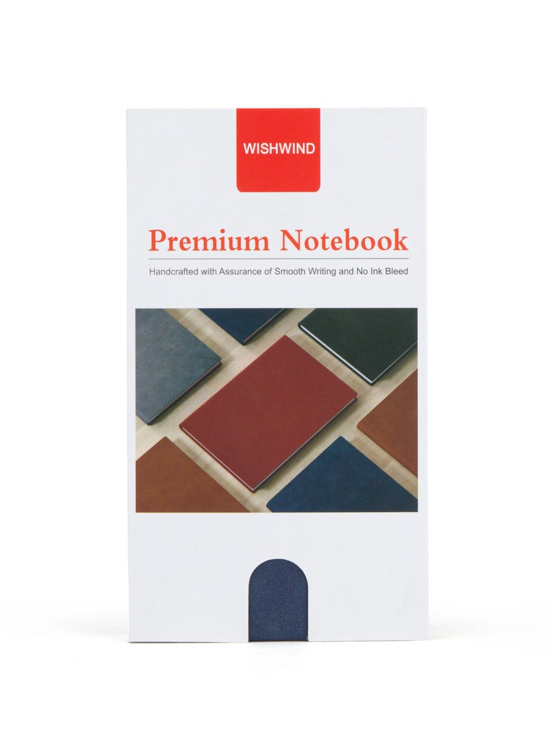 WISHWIND Elegant PU Leather Executive Journal Notebook – Premium Daily Diary for Men & Women | Compact 17.5x10 cm | Ideal for School, Travel, Business, Work & Home Writing (Blue, Small) - Image 2