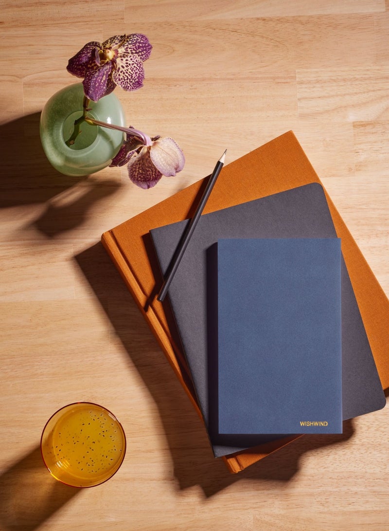 WISHWIND Elegant PU Leather Executive Journal Notebook – Premium Daily Diary for Men & Women | Compact 17.5x10 cm | Ideal for School, Travel, Business, Work & Home Writing (Blue, Small) - Image 4