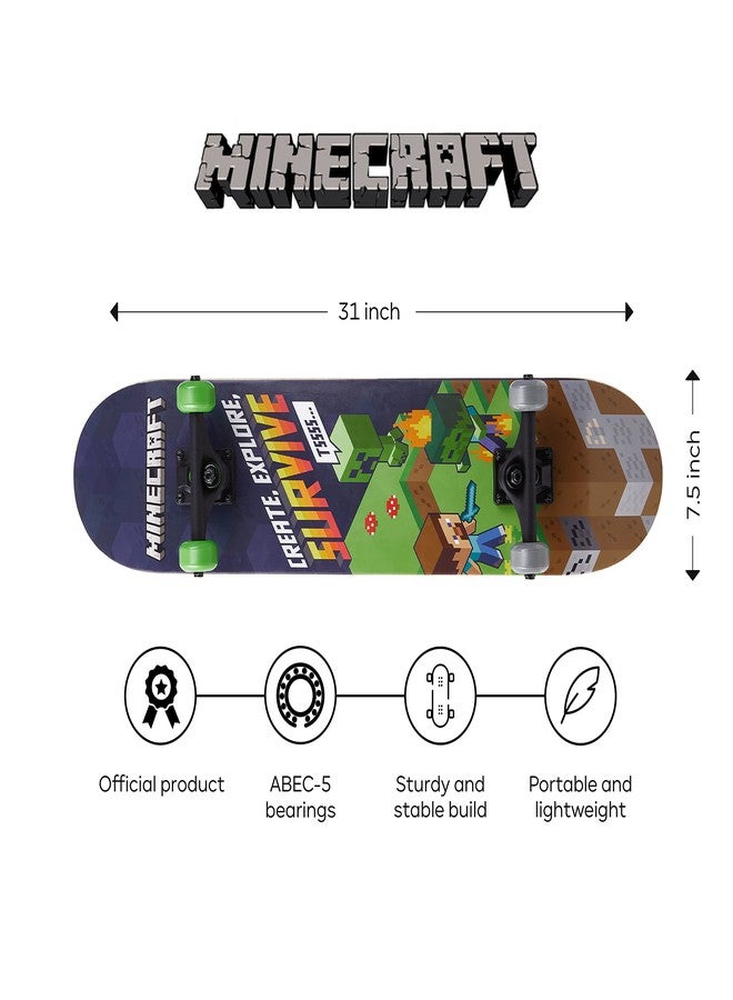 VOYAGER Minecraft - Complete Cruiser Skateboard with Maple Deck and Smooth Bearings - Image 4