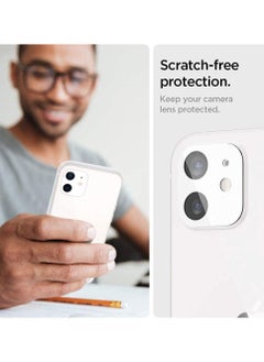 Spigen Glastr Optik for iPhone 12 Camera Lens Screen Protector [2 Pack] - White  - Image 3