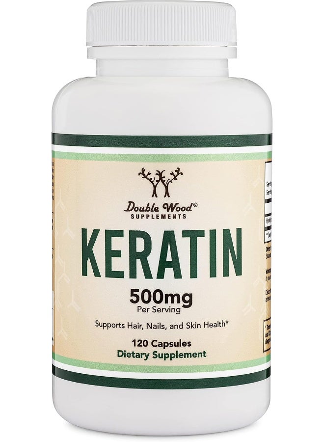 Double Wood Supplements Keratin Hair Growth Vitamin (500mg per Serving, 120 Pills) Keratin Hair Treatment for Men and Women (Vital Protein for Hair, Skin, and Nails) by Double Wood Supplements - Image 5