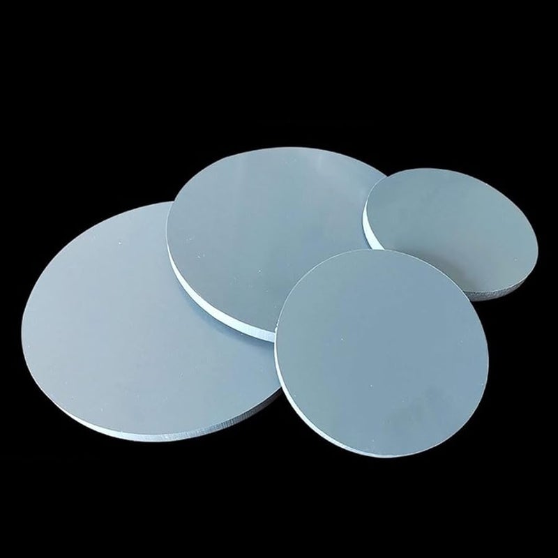 Grey PVC Round Plastic Hard Board 150mm Diameter 12mm Thickness - Image 1