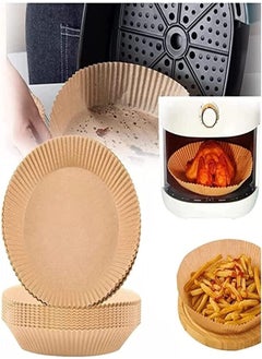 Generic 50pcs Parchment for Baking Roasting Microwave Air Fryer Disposable Paper Liner, Non-stick Disposable Air Fryer Liners, Baking Paper for Air Fryer Oil-proof, Water-proof 