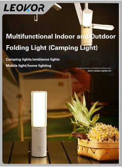 LEOKOR LED Camping Lantern,Rechargeable Camping Lamp,with 3 Light Modes,Freefolding Outdoor Camping Lights,Dustproof 4000mAh Large Capacity For Outdoor,Hiking,Fishing  - Image 3