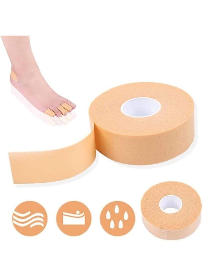 Breathable Skin Tape Elastic Stretch Gauze Adhesive Nose Tape Self Adhesive Gauze for Sports Wound Injuries Swelling Micropore Surgical Tape 0.5 Inch x 10 Yards (Beige) - Image 5