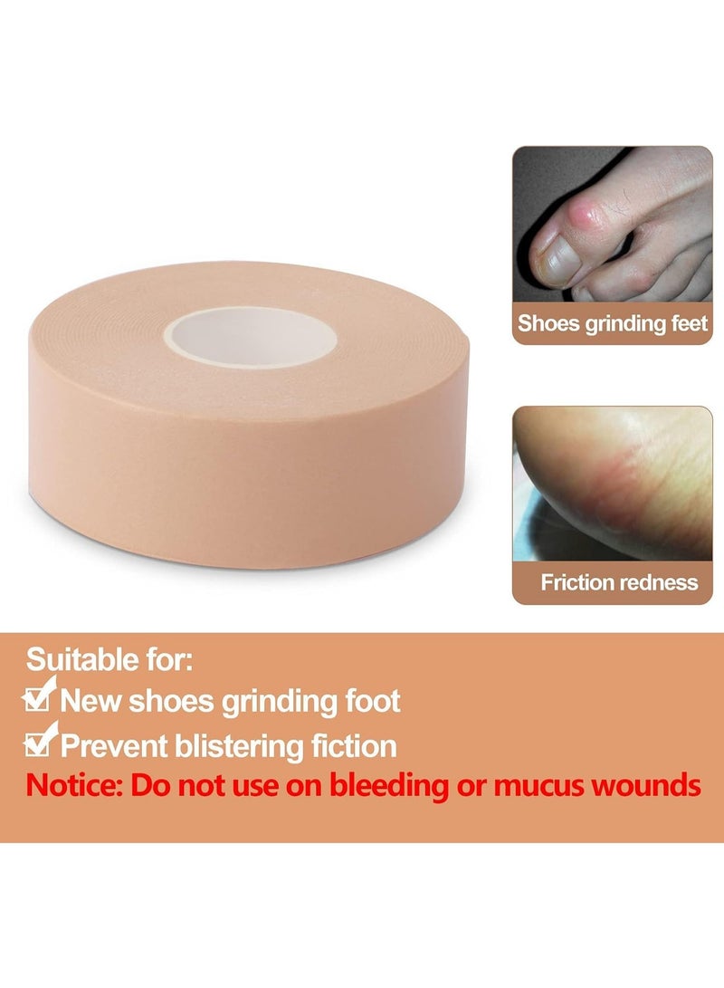 Breathable Skin Tape Elastic Stretch Gauze Adhesive Nose Tape Self Adhesive Gauze for Sports Wound Injuries Swelling Micropore Surgical Tape 0.5 Inch x 10 Yards (Beige) - Image 4