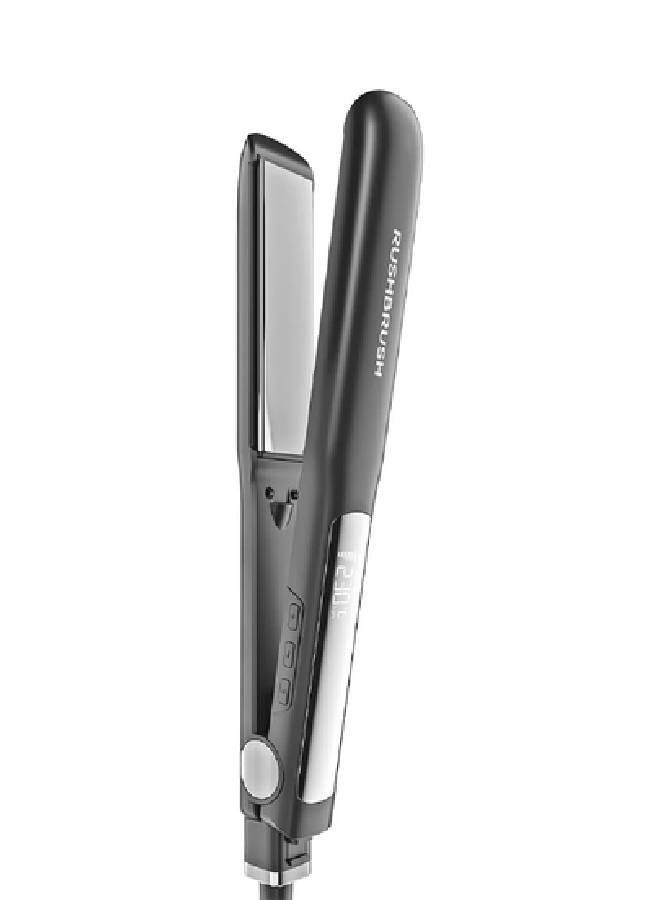 Rush Brush X2 Keratin Pro Hair Straightener, Black/Gray - Image 5
