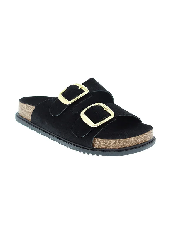 Beira Rio Ladies Flat Sandals Black | Made In Brazil