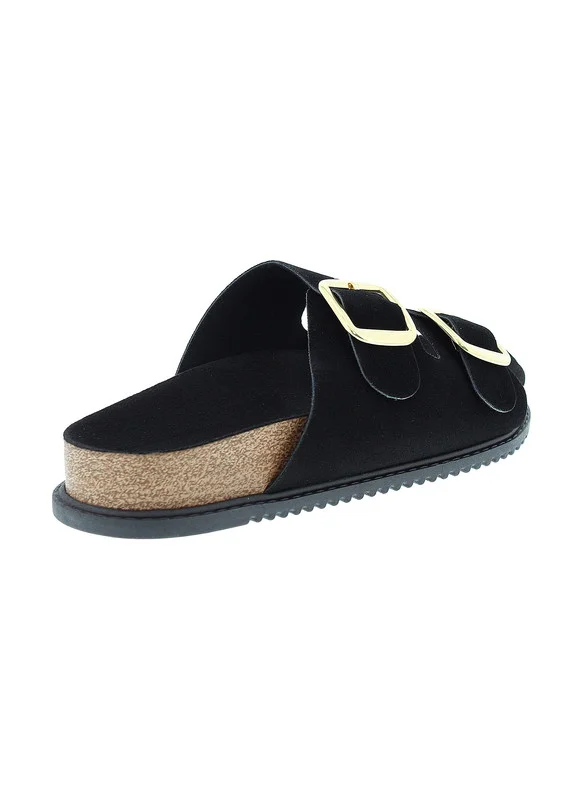Beira Rio BLACK Beira Rio Ladies Flat Sandals Black | Made In Brazil for Women | Best Price UAE