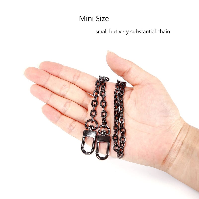 Xiazw Mini Copper Purse Chain Shoulder Crossbody Strap Bag Accessories Charm Decoration (Black  13'') - Image 4