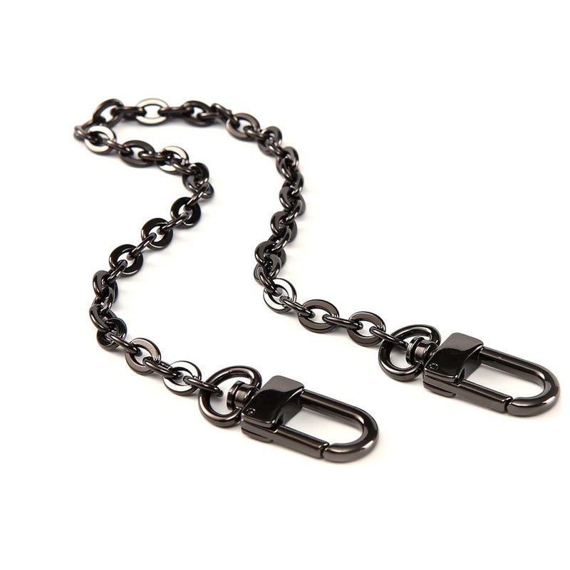 Xiazw Mini Copper Purse Chain Shoulder Crossbody Strap Bag Accessories Charm Decoration (Black  13'') - Image 1