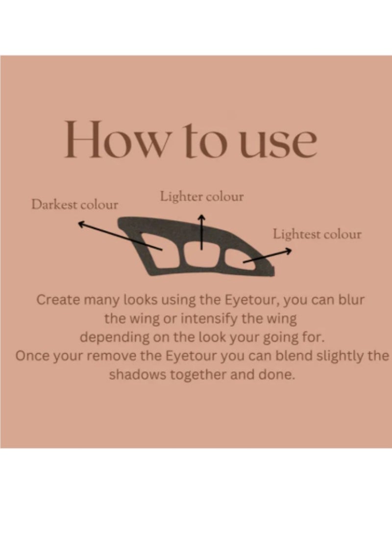 OASIS-TH 2 Pcs Eyetour Eyeshadow Tool, Eyeshadow Assistant, Eyeshadow stencils for eyes, Eyetour your glam bestie, Eyetour Makeup Tool for Eyeshadow, Eyetour Makeup, Quick Make-Up Stencils - Image 4