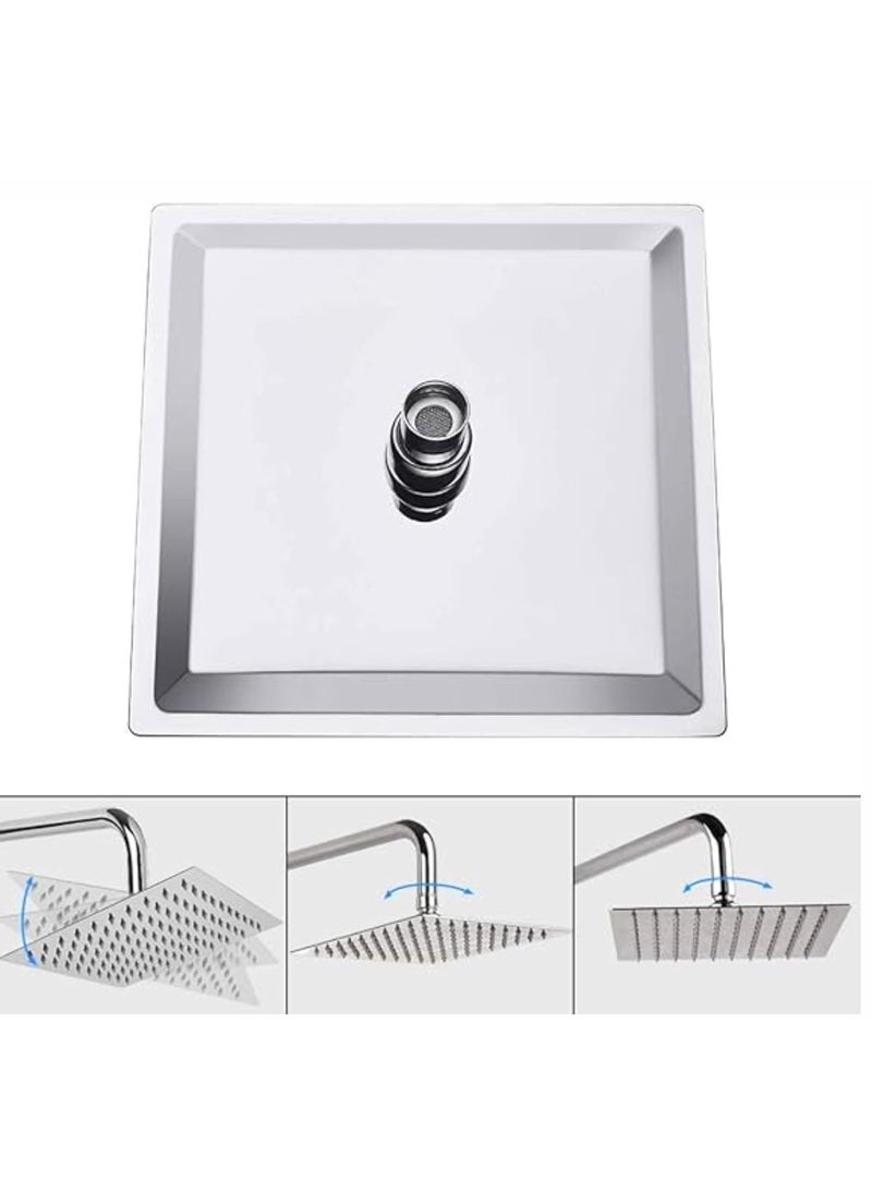 ERATO ERATO Ultra Slim 6x6 In Rain Head Shower Stainless Steel Shower For Home Bathroom Chrome Finish Only Shower 6X6 SS  - Image 3