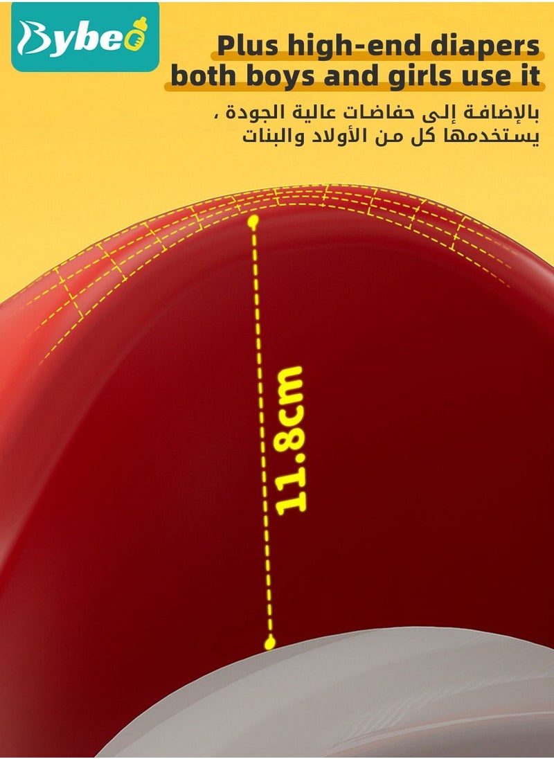Bybeo - مقعد تدريب على المرحاض للبنين والبنات والأطفال الصغار ومقاعد قطار المرحاض مع وسادة ناعمة قابلة للفصل ومقبض قوي ومسند ظهر - Image 1
