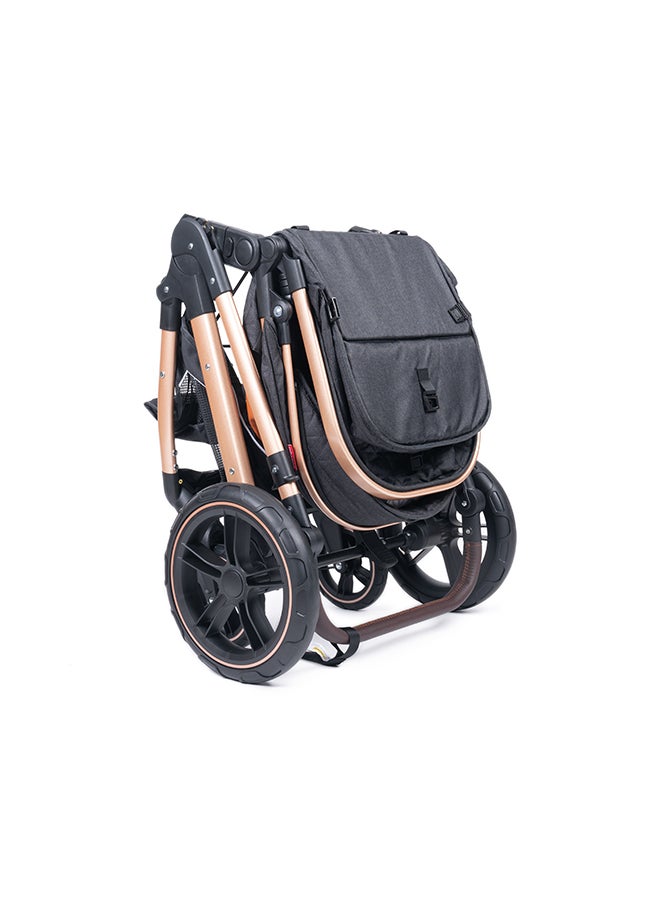 One Fold-To-Half Luxury Pram 3 In 1 With Car Seat - Black - pzsku/ZE28B1C722B3B731AAB20Z/45/_/1694762844/f49ac635-5445-45a7-814b-0f8b9a8b9655