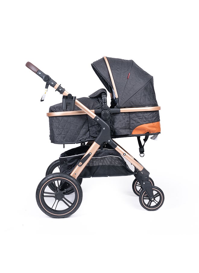 One Fold-To-Half Luxury Pram 3 In 1 With Car Seat - Black - pzsku/ZE28B1C722B3B731AAB20Z/45/_/1694762847/1faf1880-0ef7-4758-9f37-2f91a3e8af56