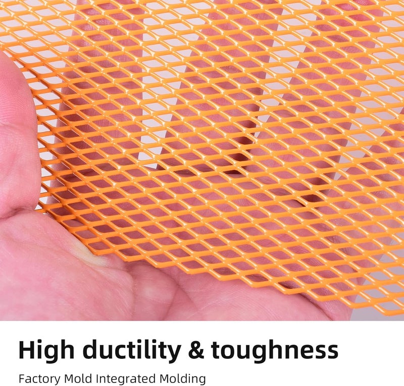 AggAuto Universal 40"x13" Car Grill Mesh - Aluminum Alloy Automotive Grille Insert Bumper Rhombic Hole 4x8mm, One of the Most Multifunctional Shape Grids Orange - Image 4