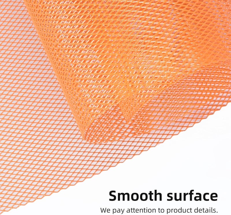 AggAuto Universal 40"x13" Car Grill Mesh - Aluminum Alloy Automotive Grille Insert Bumper Rhombic Hole 4x8mm, One of the Most Multifunctional Shape Grids Orange - Image 5