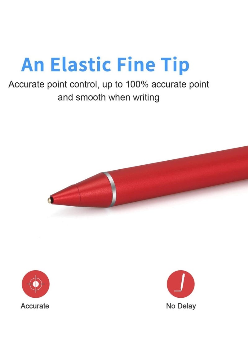 ELTRAZONE Active Stylus Compatible with Apple iPad,Stylus Pens for Touch Screens,Rechargeable Capacitive 1.5mm Fine Point with iPhone iPad and Other Tablets (Red) - Image 5