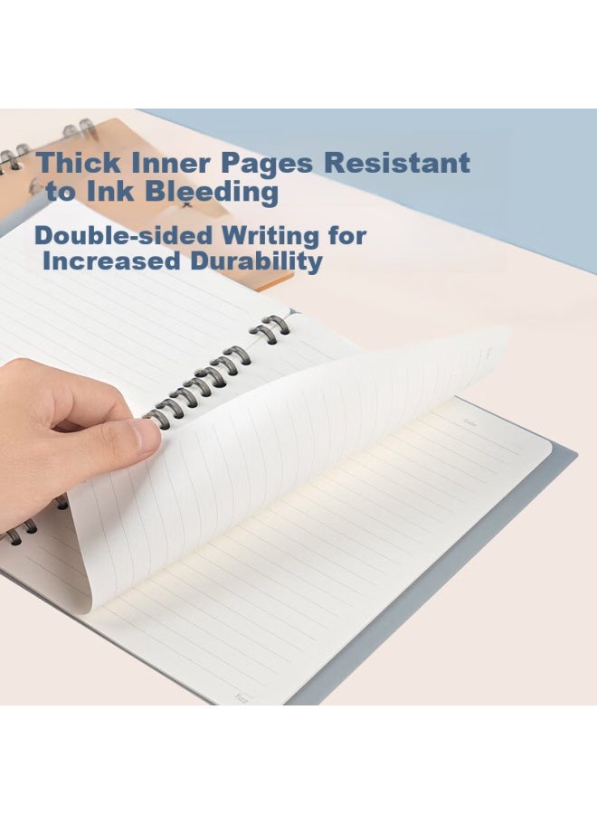 Fizz Stationery A5/30 Sheets/Detachable Spiral Bound Pp Cover Notebook Journal Diary Study Book Grey Silver Fz33727 - Image 4