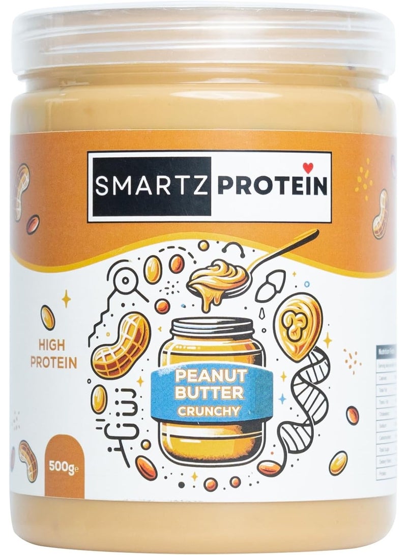 Smartz Minds SMARTZ Protein Peanut Butter – Crunchy 500g - Image 1