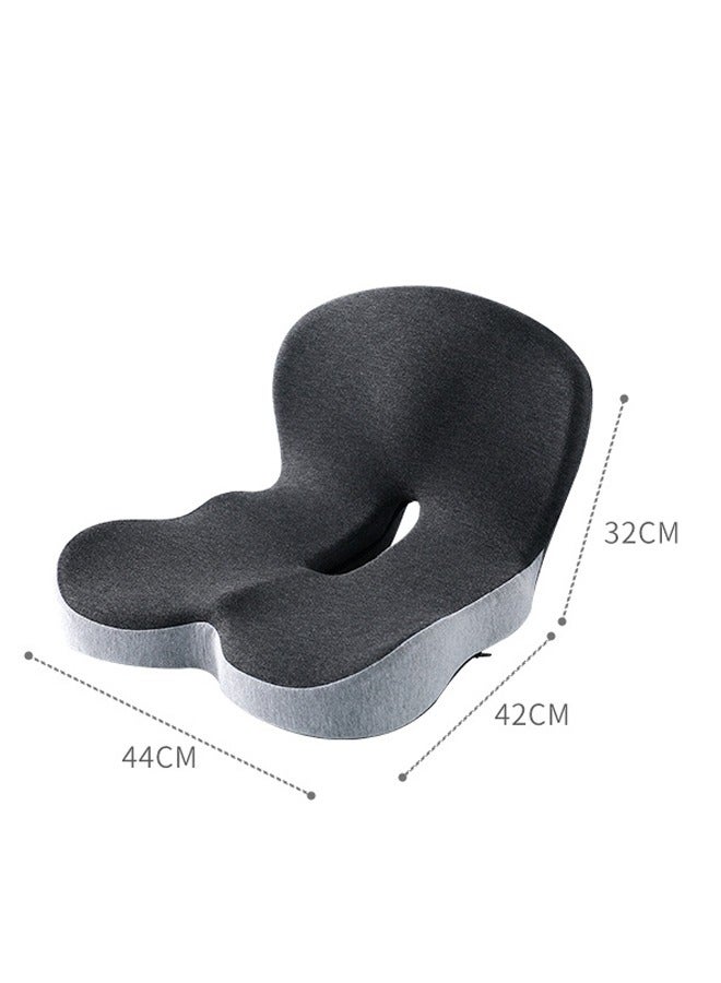 Seat Cushion and Lumbar Support Pillow, Memory Foam Office Chair Cushions for Back, One-Piece L-Shaped Design Car Seat Cushions Back Support Pillows with Washable Cover, Reduce Pressure On Tailbone, Relieve Pain for Long Sitting