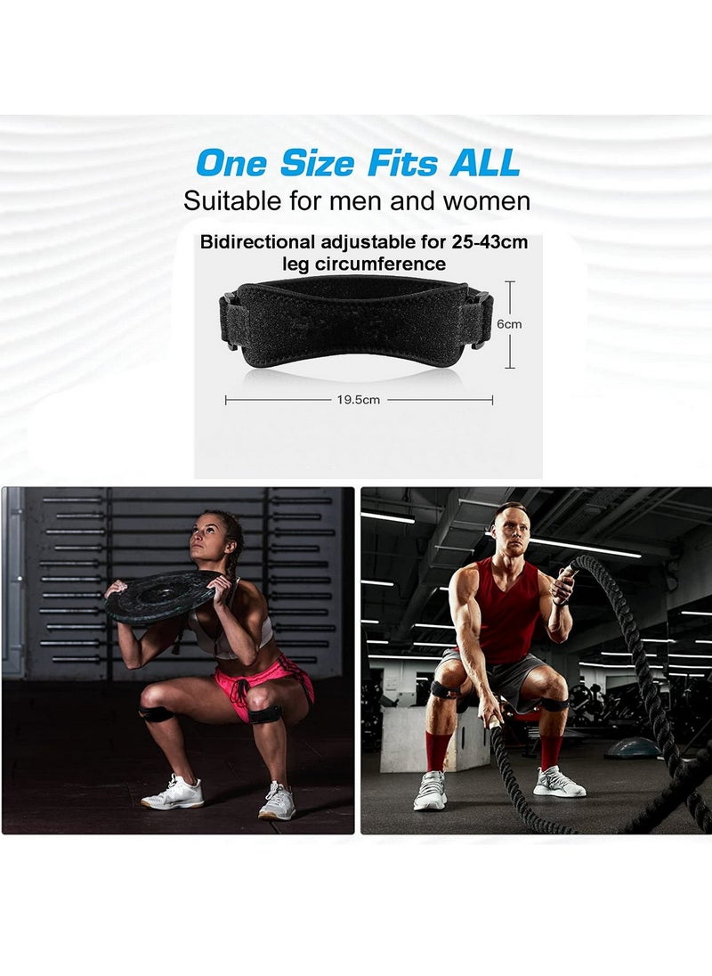 RATSAW Adjustable Knee Strap 2 Pack Patellar Brace for Pain Relief  Anti Slip  Super Elastic and Breathable  Perfect for Running and Hiking and Volleyball and Basketball and Jumpers Knee and More  - Image 3