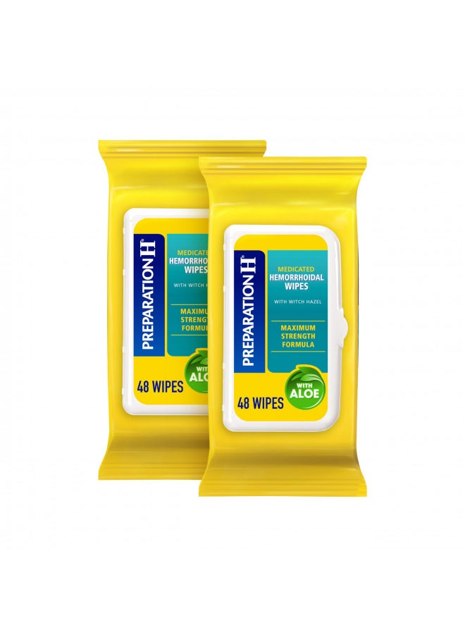 Preparation H Preparation H Totables Hemorrhoid Flushable Wipes with Witch Hazel for Skin Irritation Relief - 96 Count  - Image 2