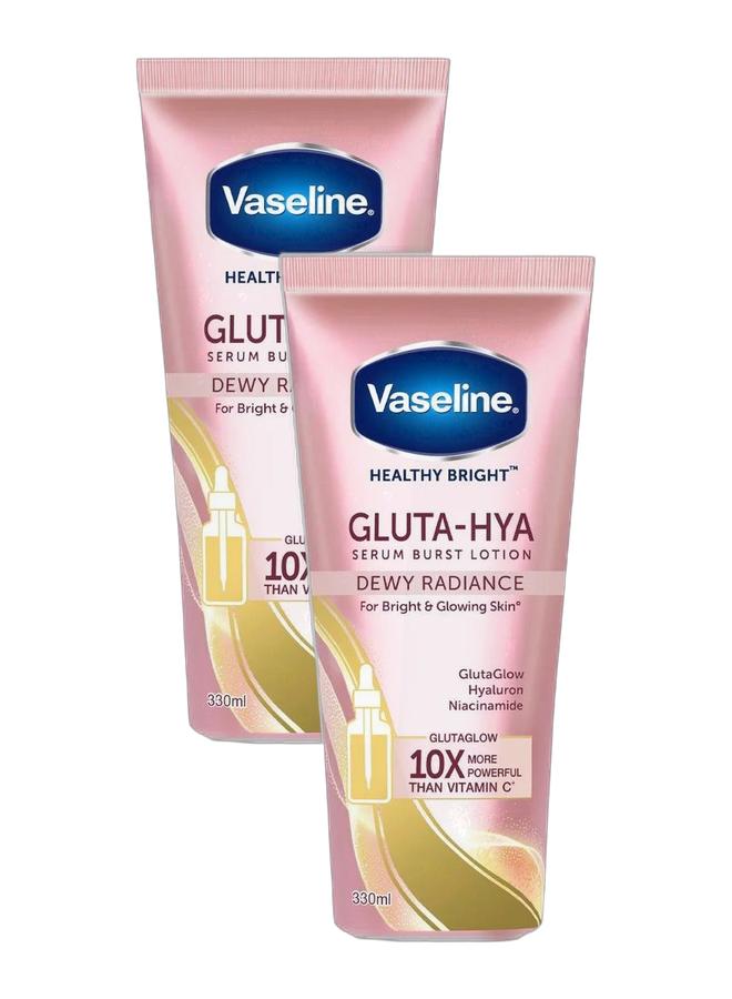 Vaseline Gluta-Hya Serum Burst Lotion Dewy Radiance, 330ml (Pack of 2) - Image 1