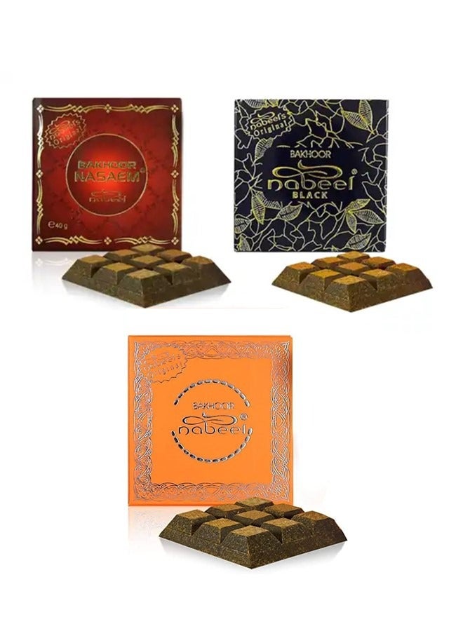 نبيل عبوة من 3 مجموعة نبيل ألتيميت بخور بخور نسائم ، أسود و تلمسني - Image 1